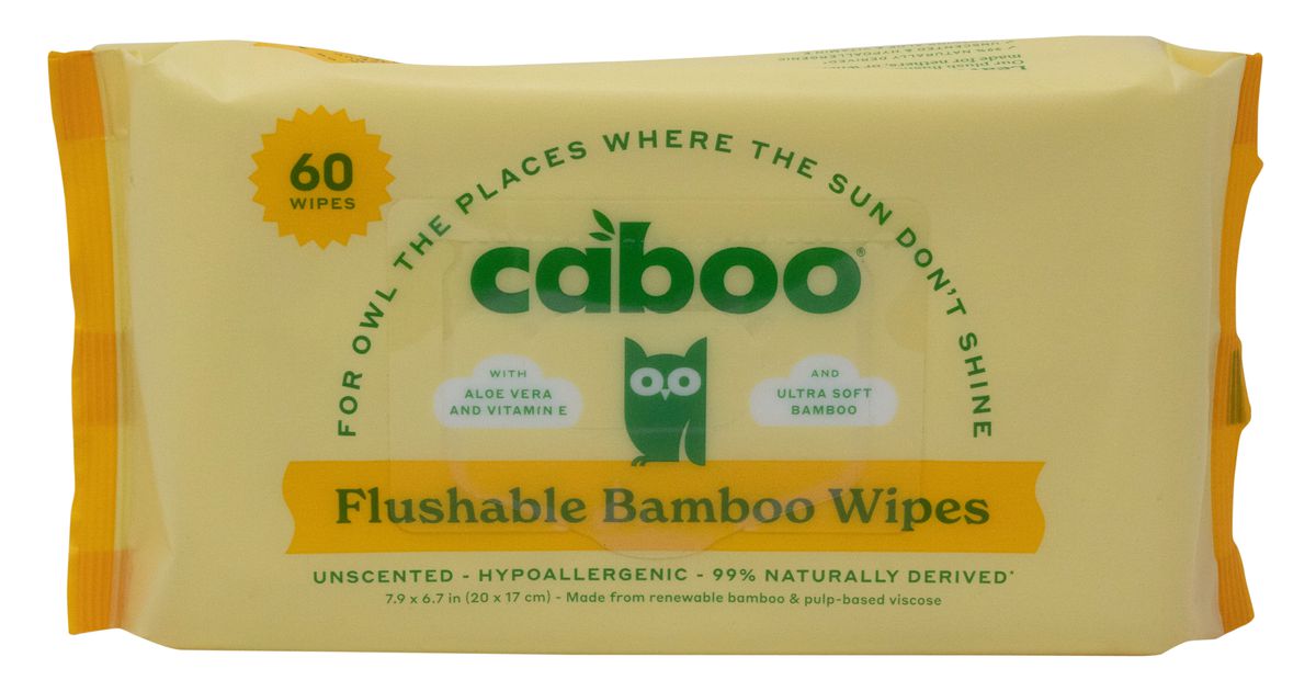 Caboo Flushable Wipes Bamboo Unscented Hypoallergenic Azure Standard