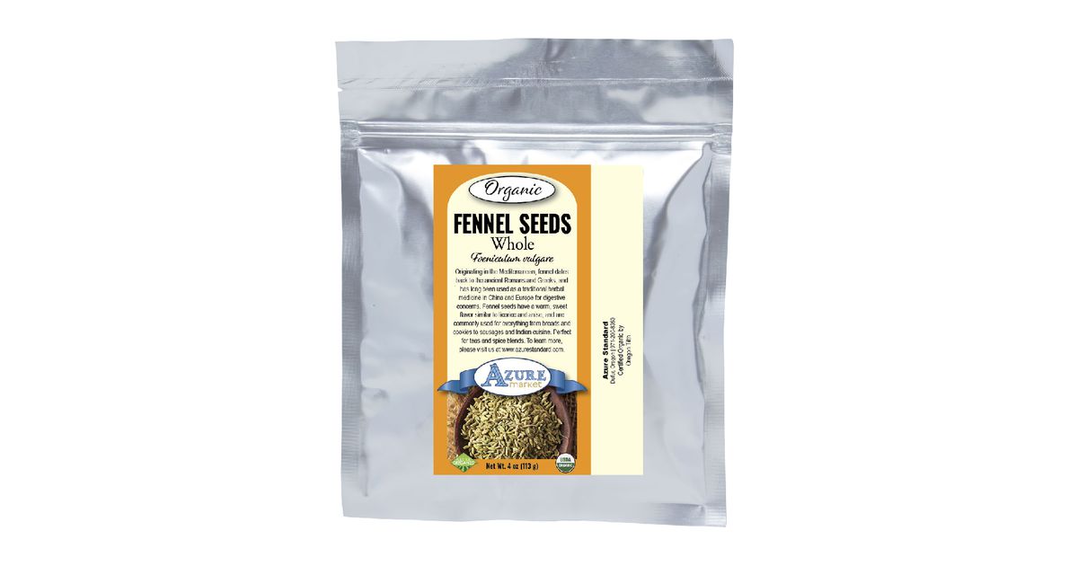 Azure Market Organics Fennel Seeds Whole Organic Azure Standard