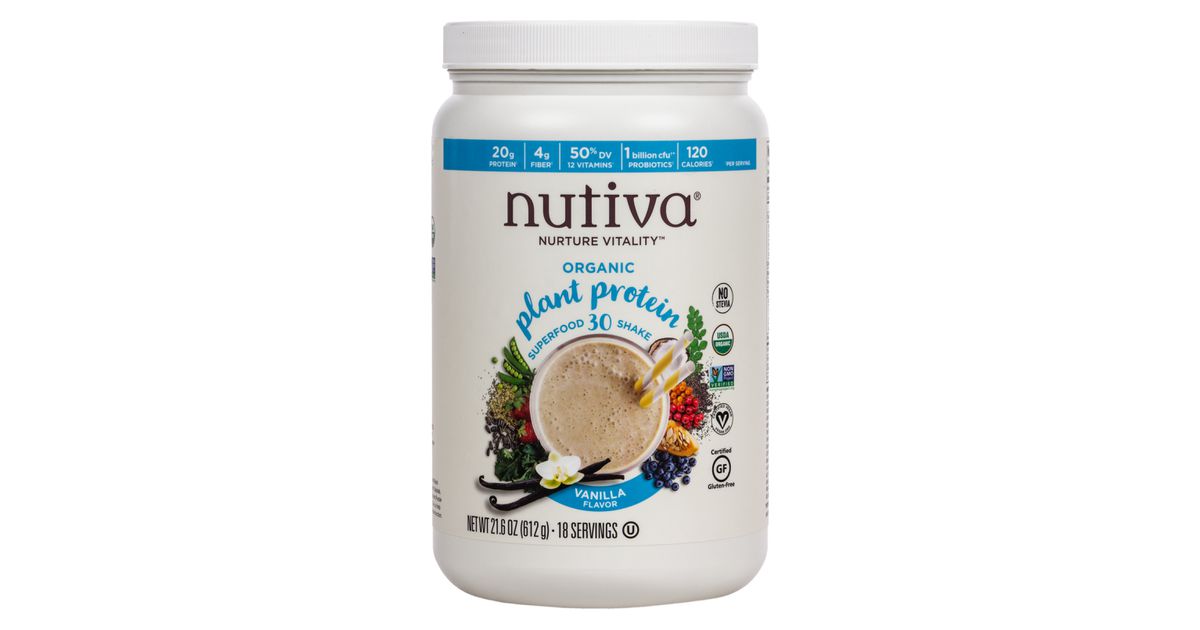 Nutiva Plant Protein Shake Vanilla Superfood Organic Azure Standard