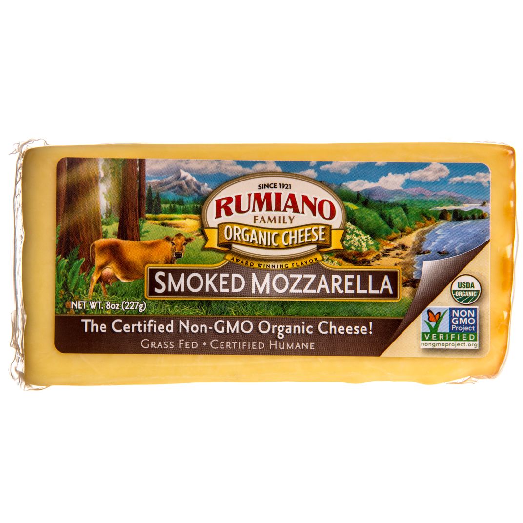 Rumiano Family Organic Smoked Mozzarella Cheese, Organic Azure Standard