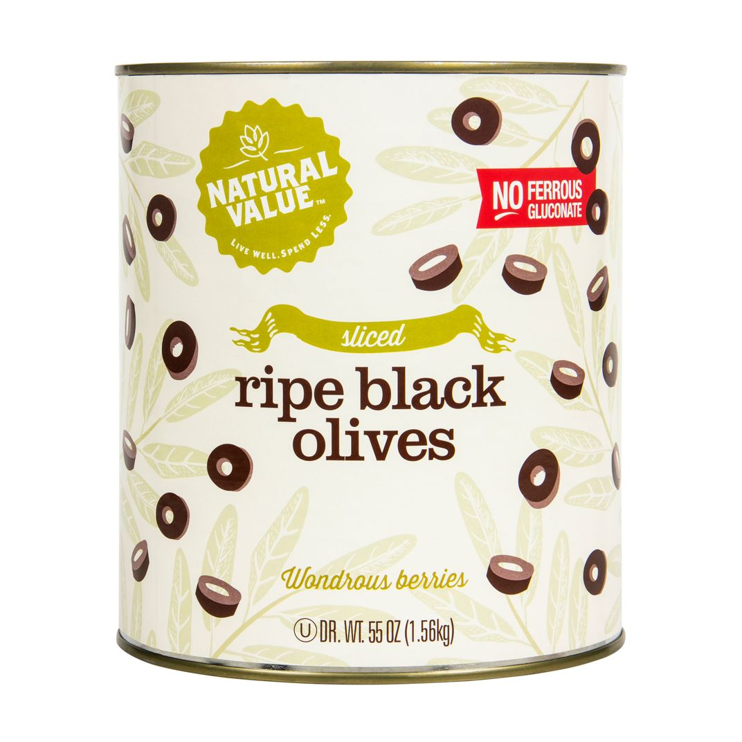 Natural Value Sliced Black Olives, 10 can Azure Standard