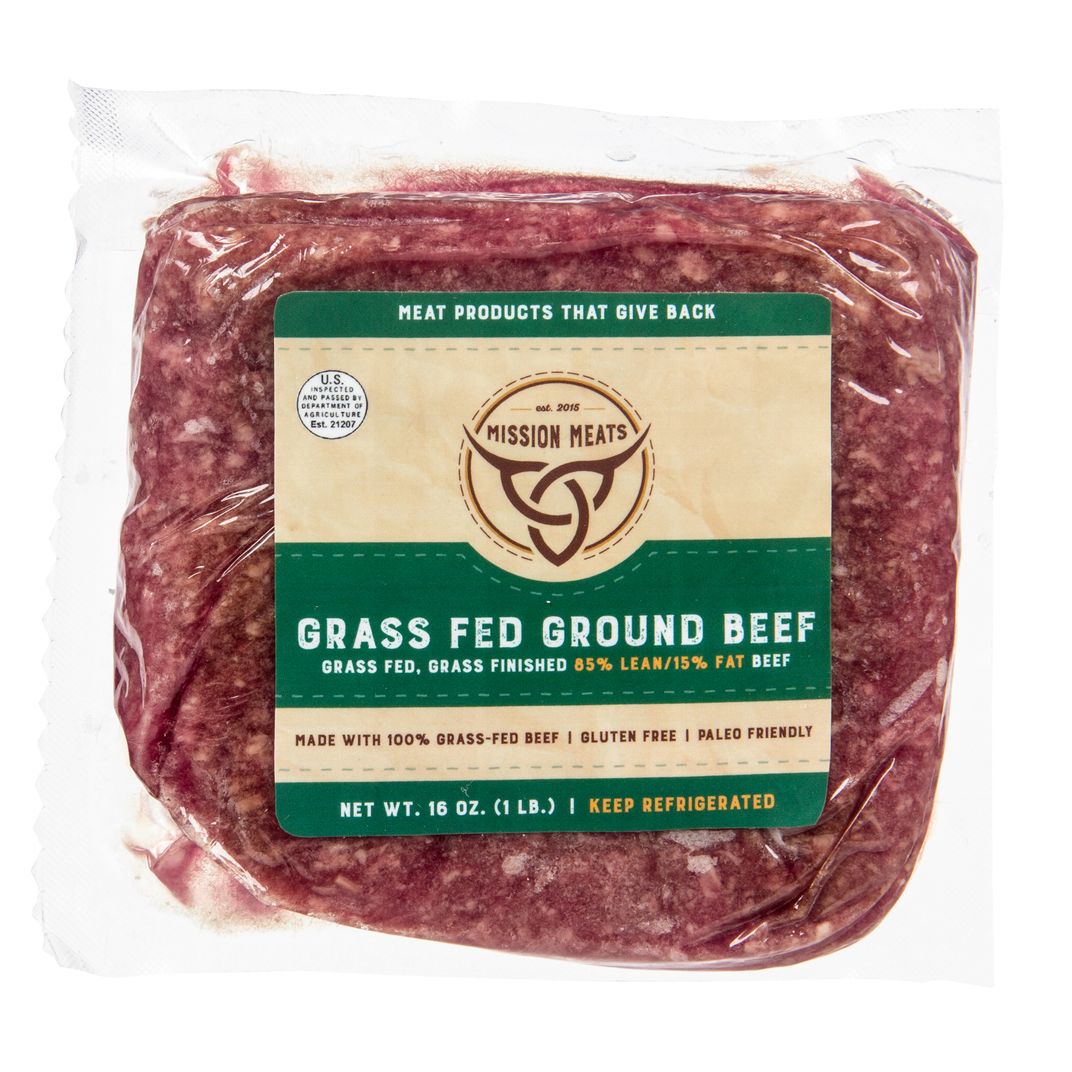 Mission Meats Ground Beef, 85/15, Frozen Azure Standard