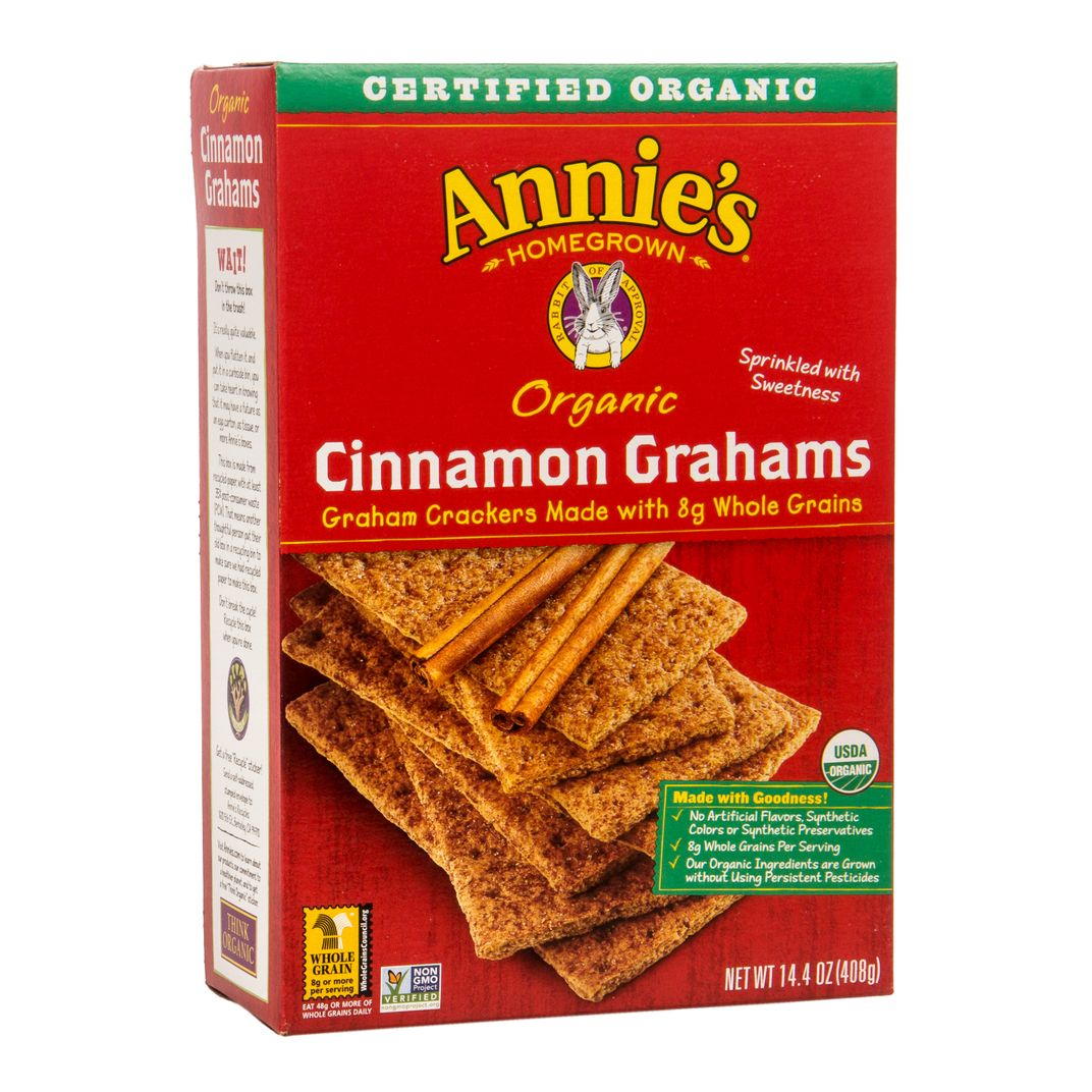 Annie's Homegrown Crackers, Cinnamon Graham, Organic Azure Standard