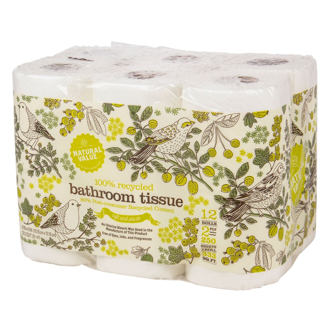 Natural Value Bath Tissue 250 2ply sheetsRecycled Azure Standard