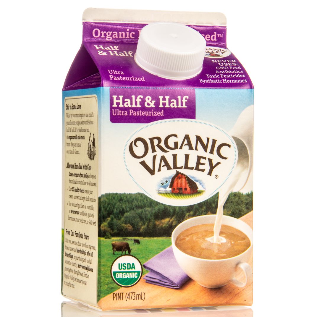 Organic Valley Half and Half, Ultra Pasteurized, Organic Azure Standard