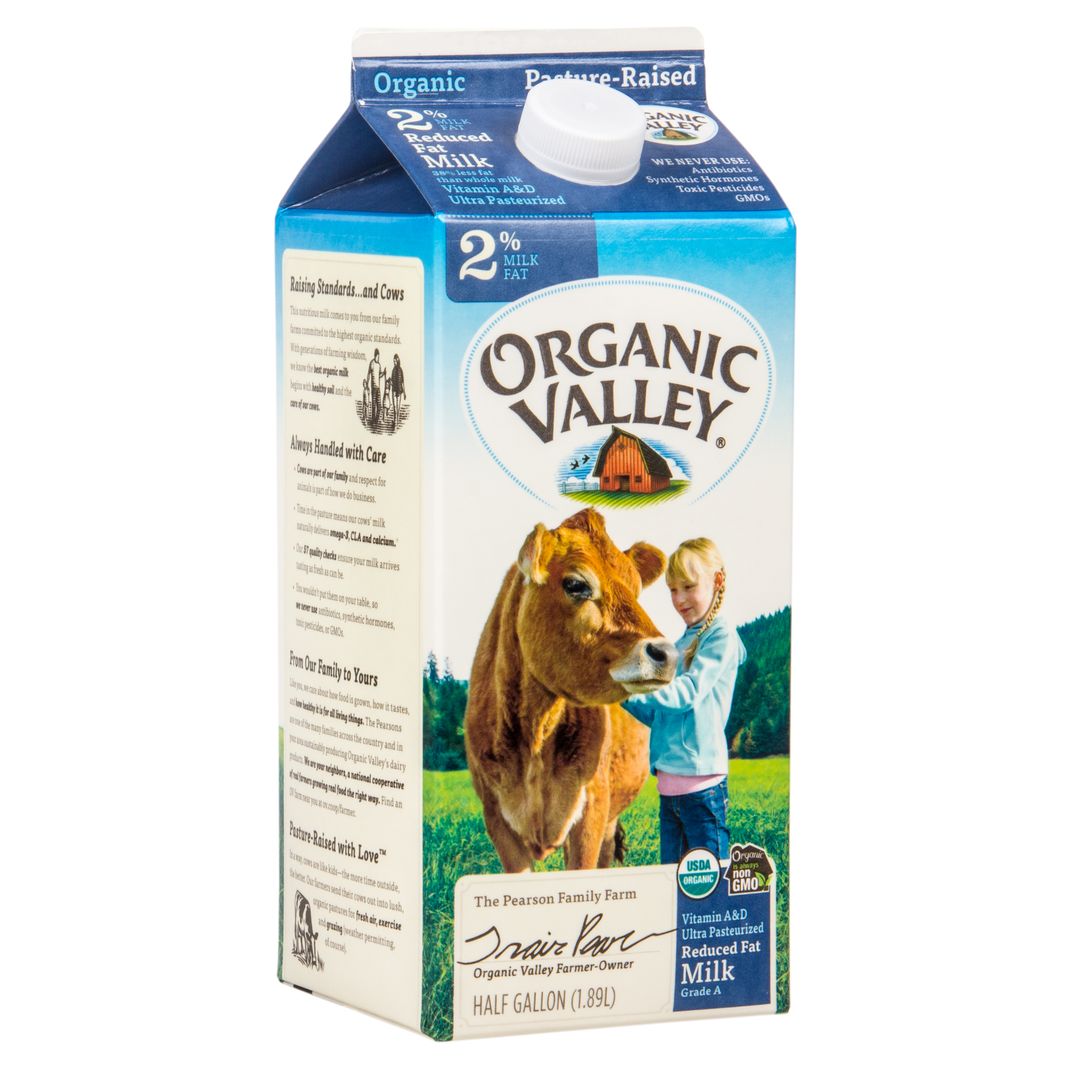 Organic Valley 2 Milk, Ultra Pasteurized, Organic Azure Standard