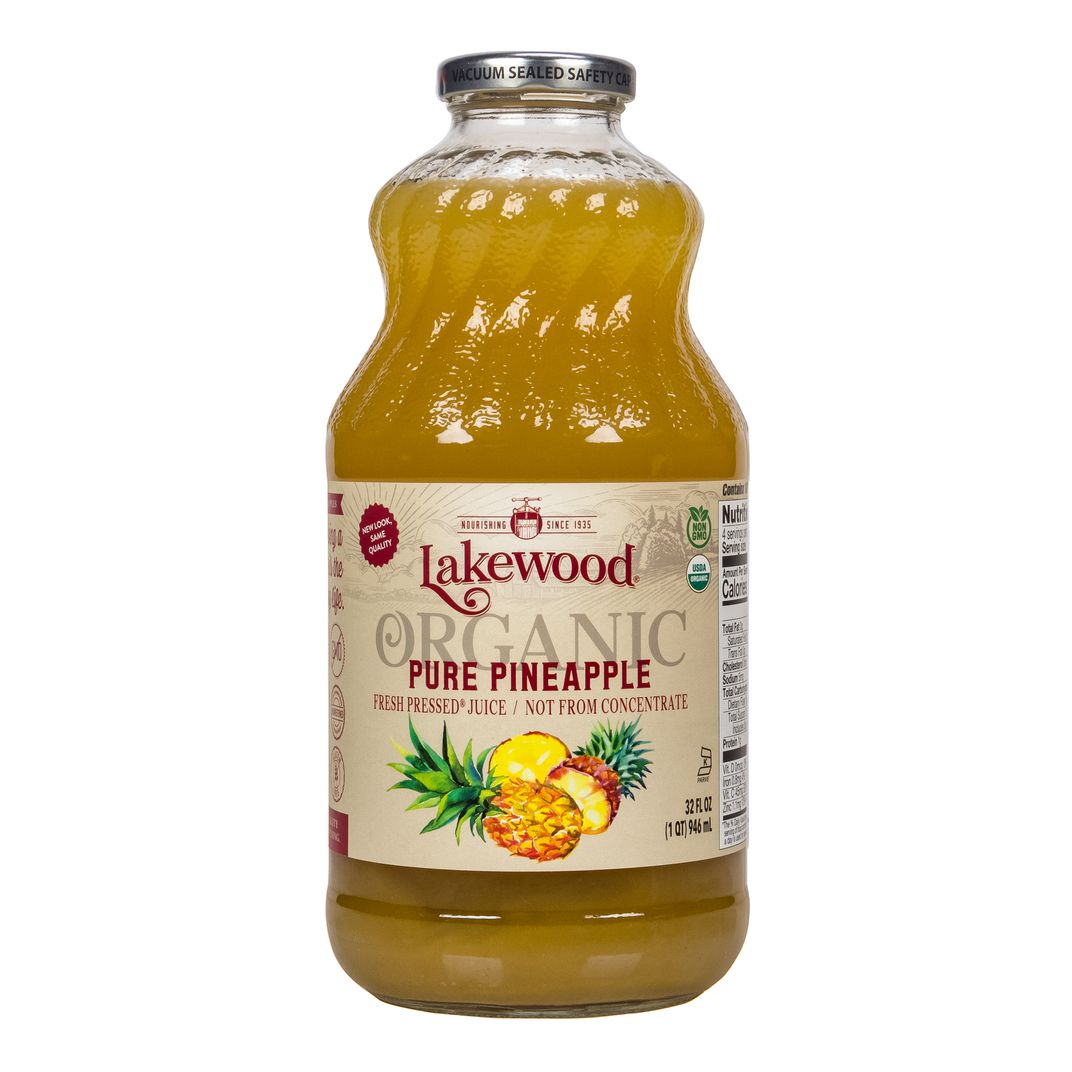 Lakewood Organic Juices - Pineapple Juice, Pure, Organic - Azure Standard