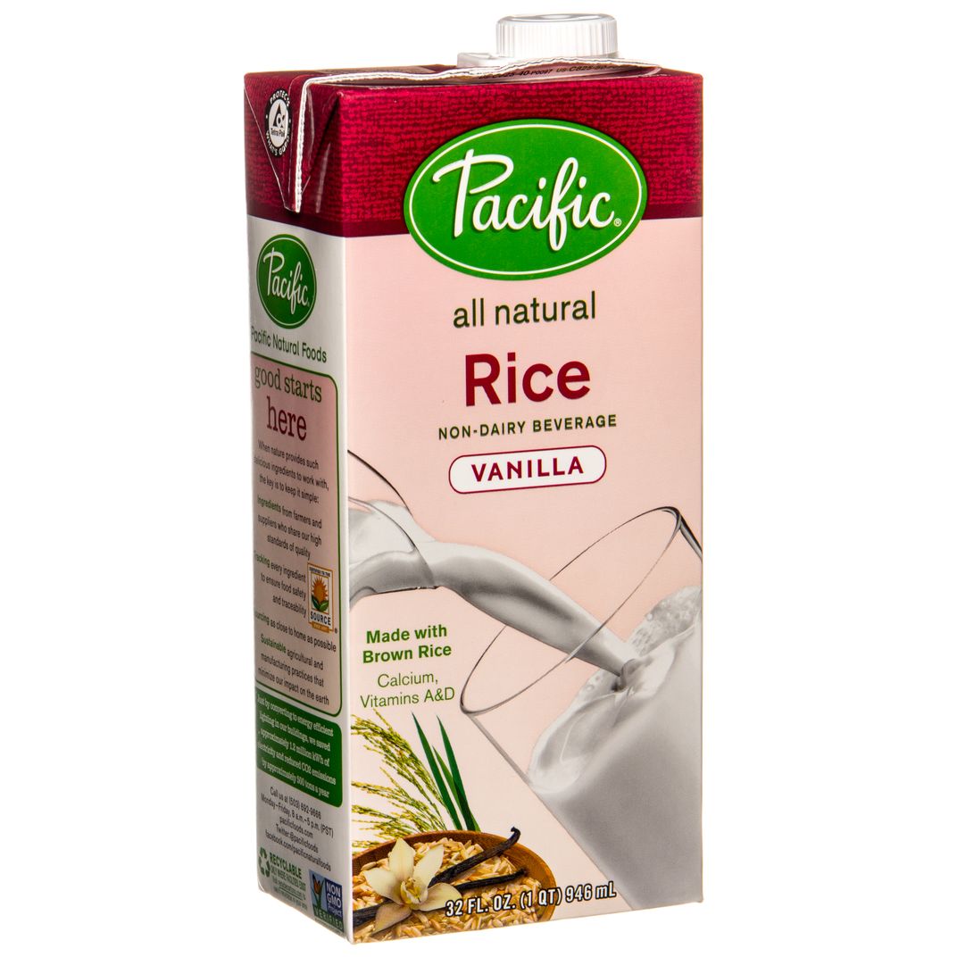 Pacific Foods Rice Milk, Vanilla, Low Fat, NonDairy Azure Standard