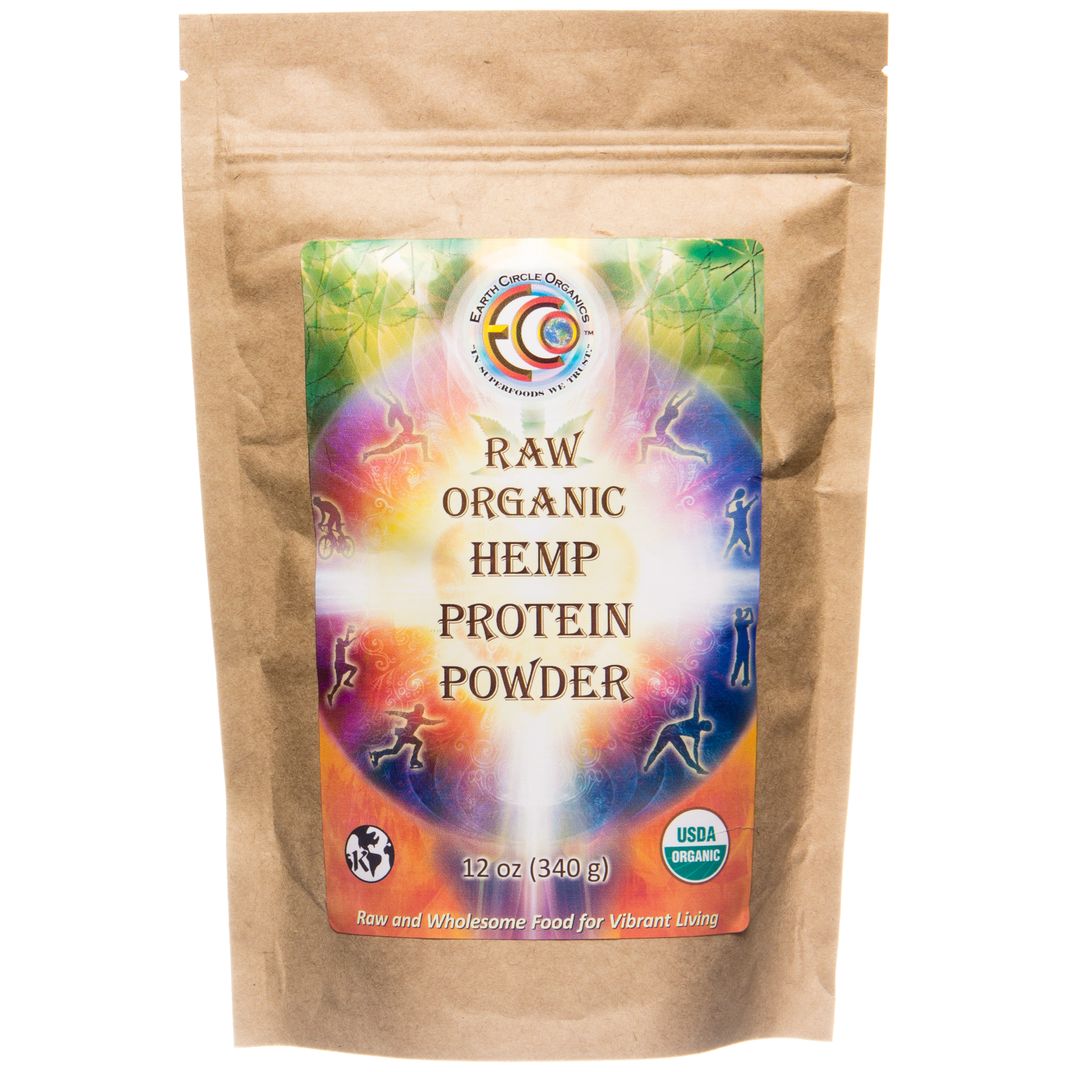 Earth Circle Organics Hemp Protein Powder, Raw, Organic Azure