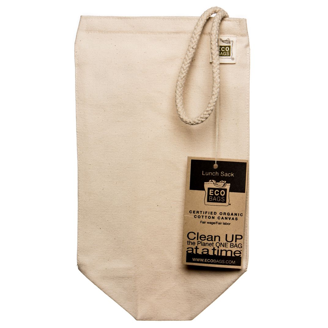 ECOBAGS® Lunch Bag with Velcro Closure 7x10.5, Organic Azure Standard