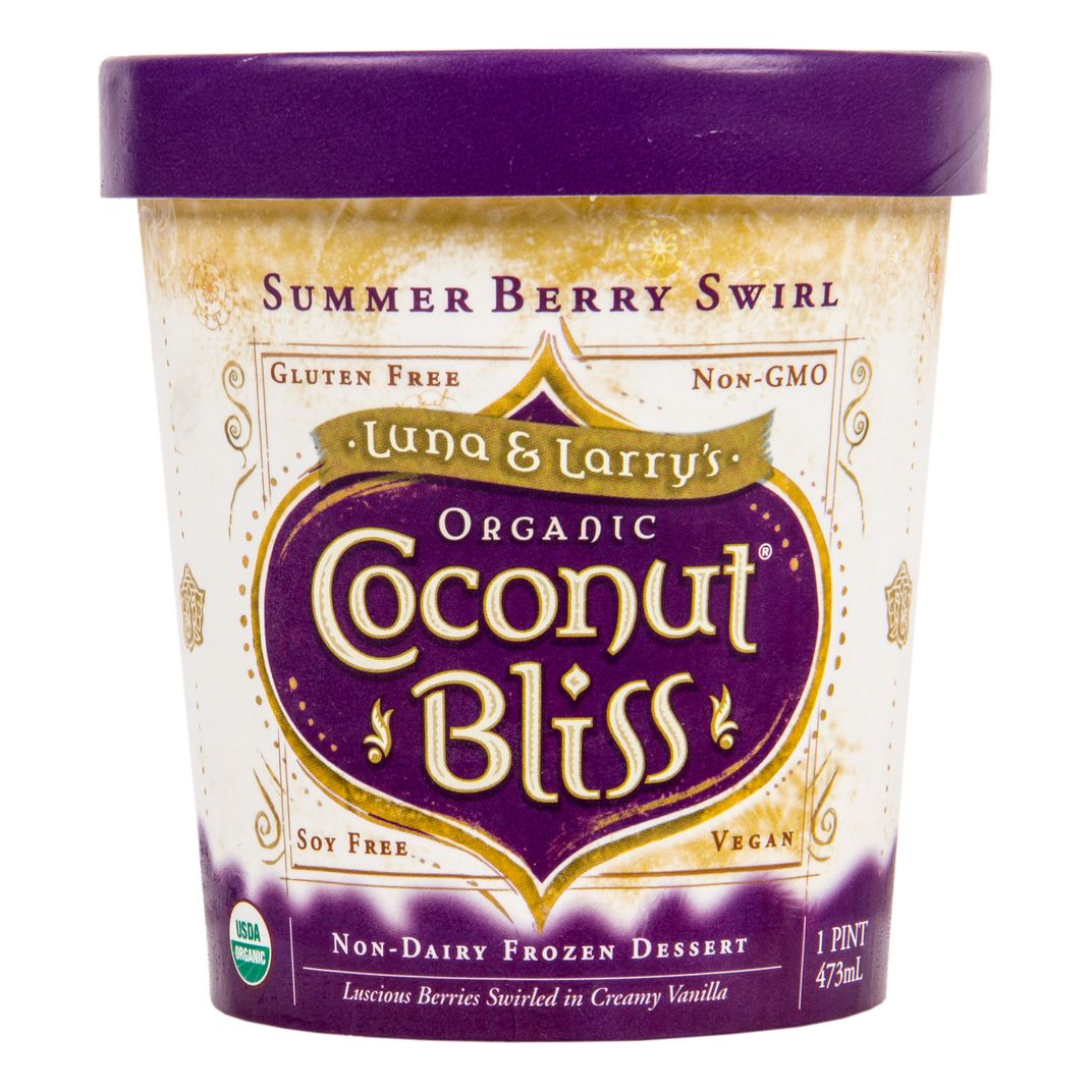 Coconut Bliss Coconut Ice Cream, Summer Berry Swirl, Frozen, Organic