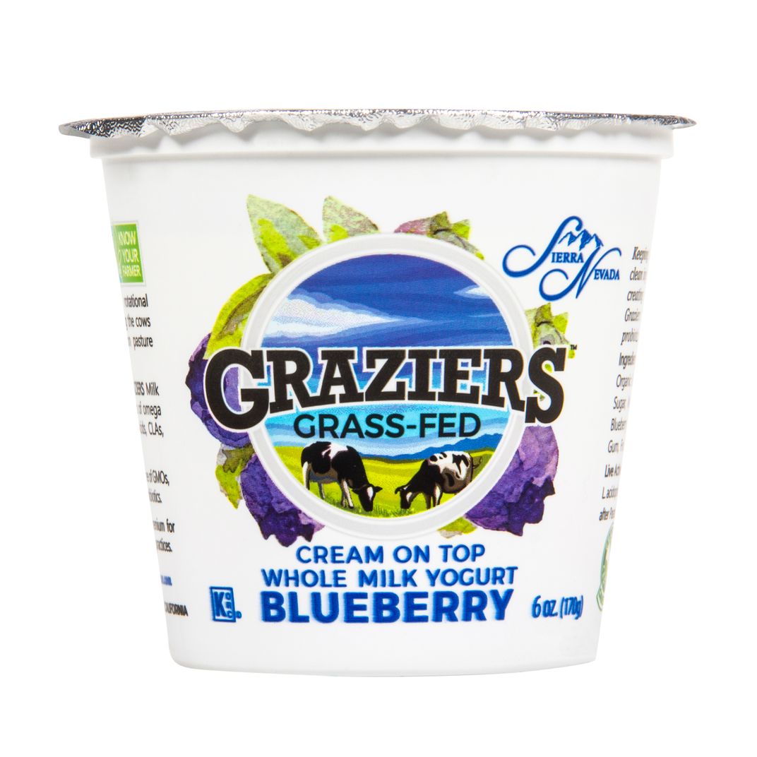 Sierra Nevada Cheese Company Graziers, Whole Milk Yogurt, Blueberry