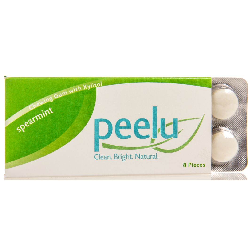 Peelu Xylitol Chewing Gum, Spearmint Azure Standard