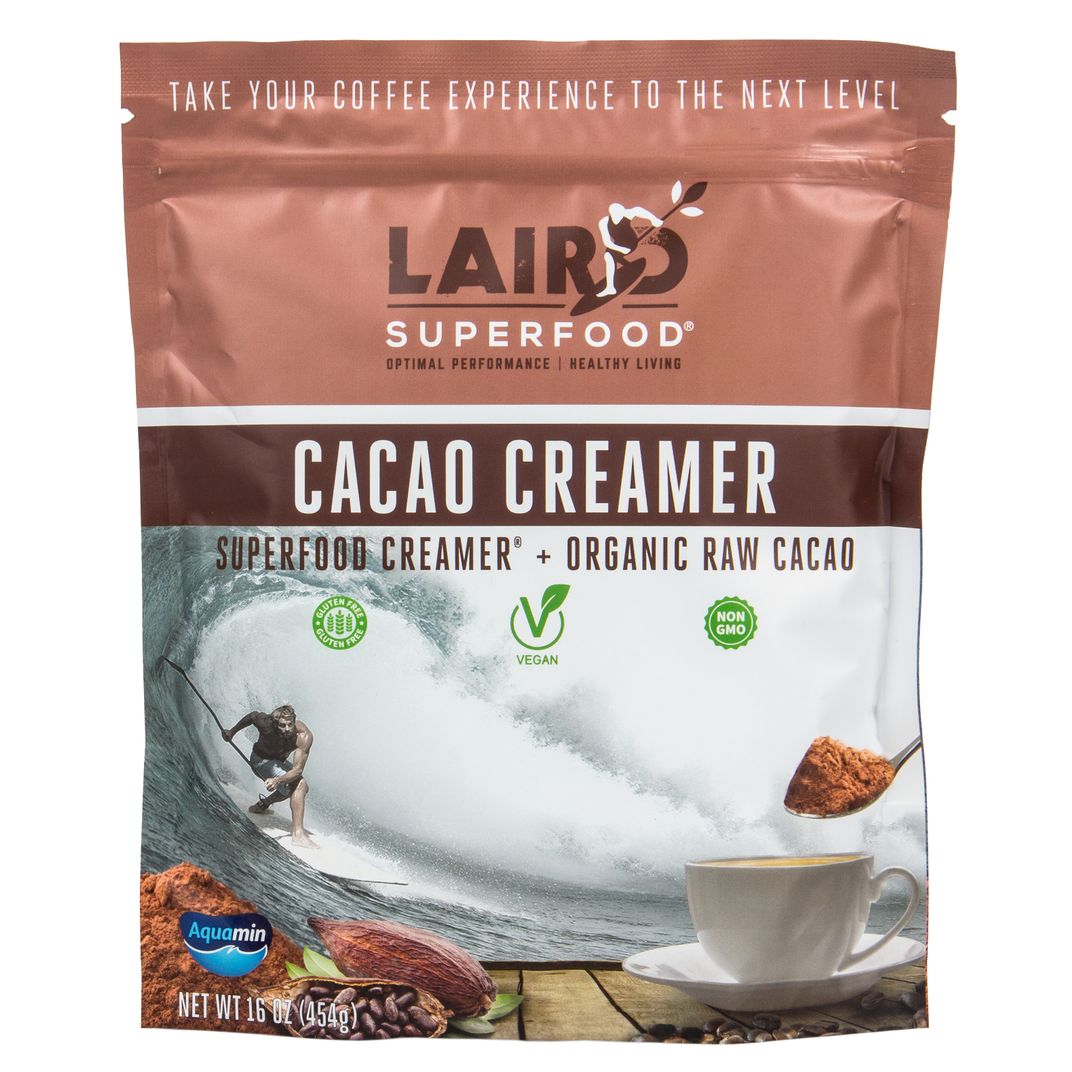 Laird Superfood Coffee, Superfood Creamer, Cacao, Powder, Dairy Free