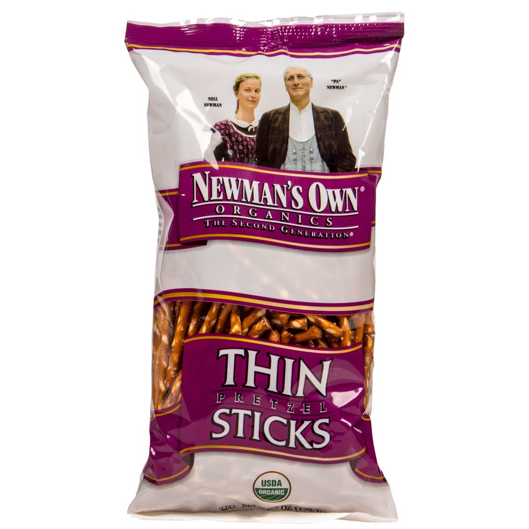 Newman's Own Pretzels, Thin Stick, Organic Azure Standard