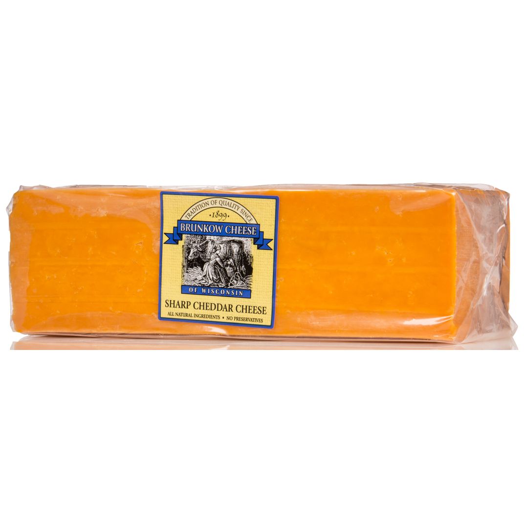 Brunkow Cheese Sharp Cheddar Cheese (colored with annatto