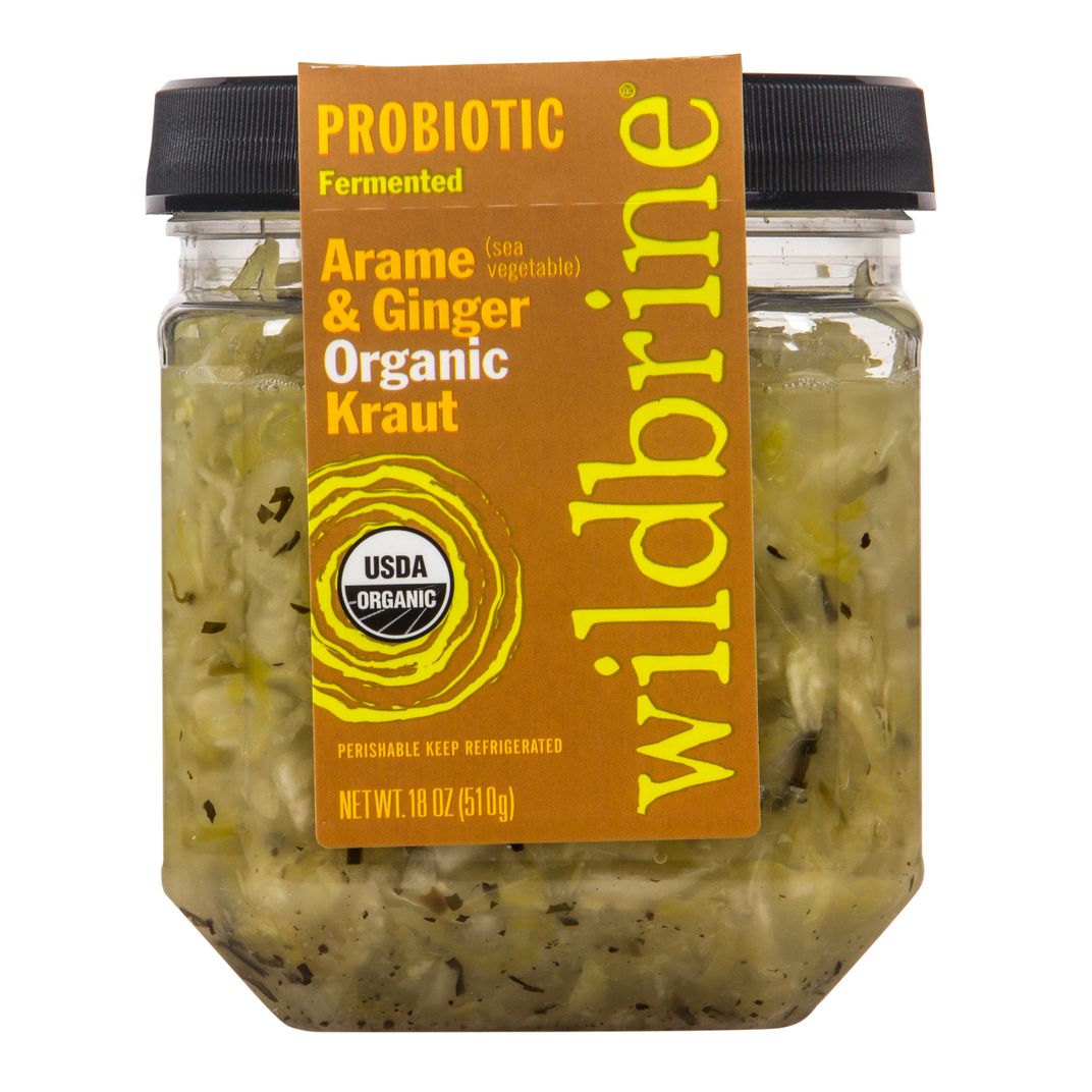 Wildbrine Sauerkraut, Raw, Fermented, Arame & Ginger, Organic Azure
