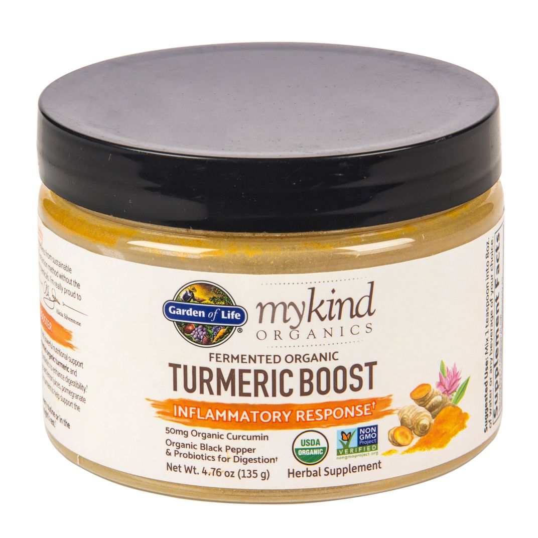 Garden of Life MyKind Turmeric Boost Powder Inflammatory Response, Organic Azure Standard