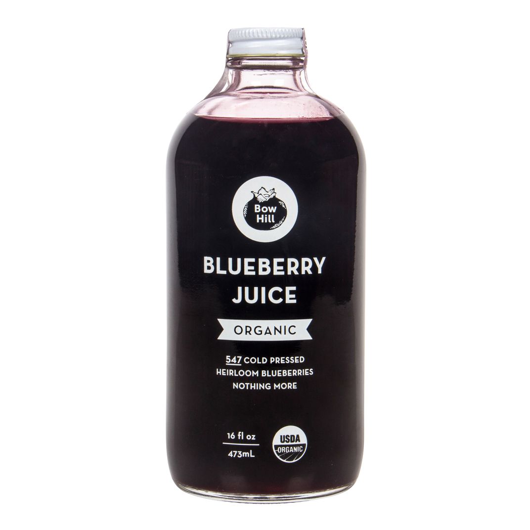 Bow Hill Blueberry 100 Juice, Heirloom, Cold Pressed, Organic