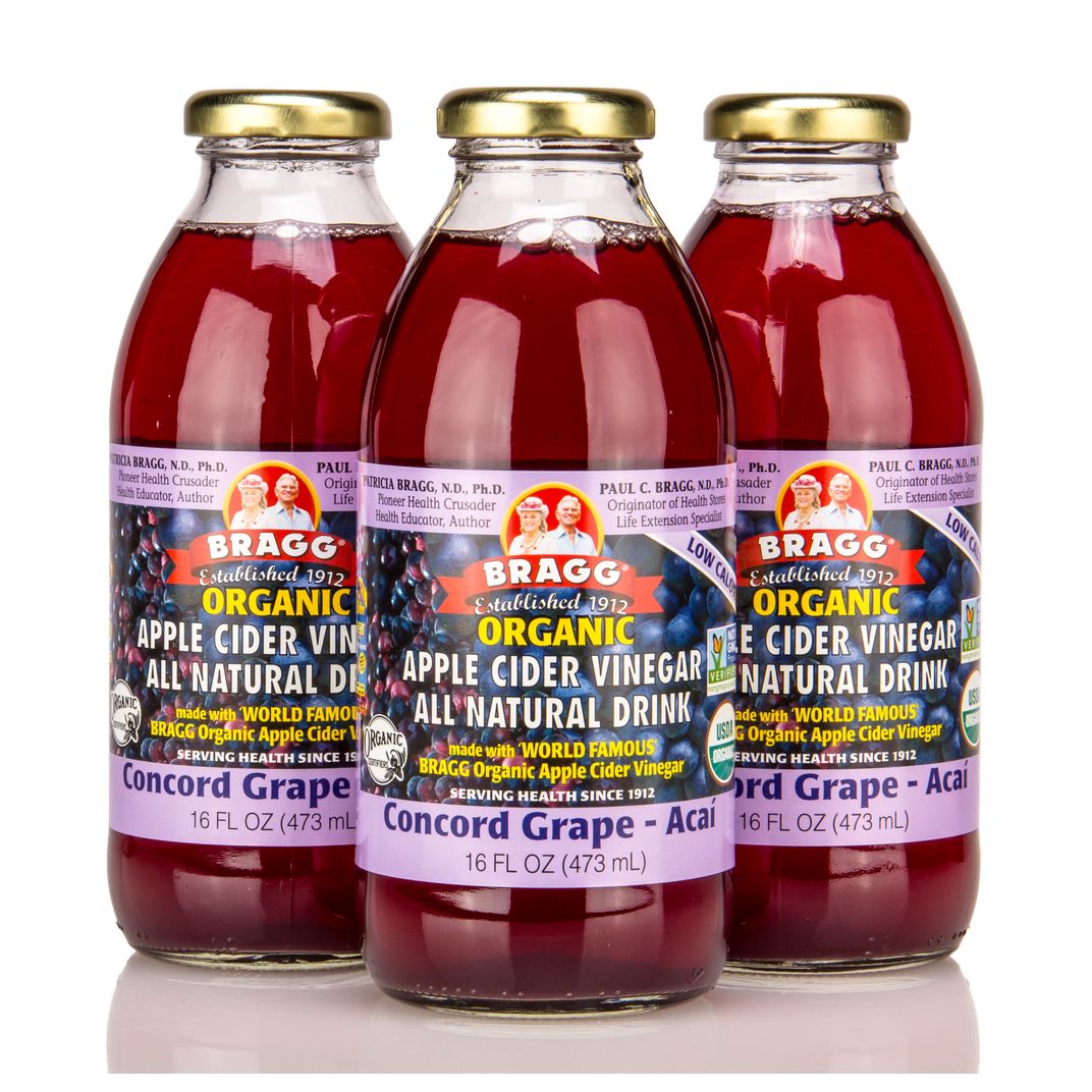 Bragg's Apple Cider Vinegar & Concord GrapeAcai, Organic Azure