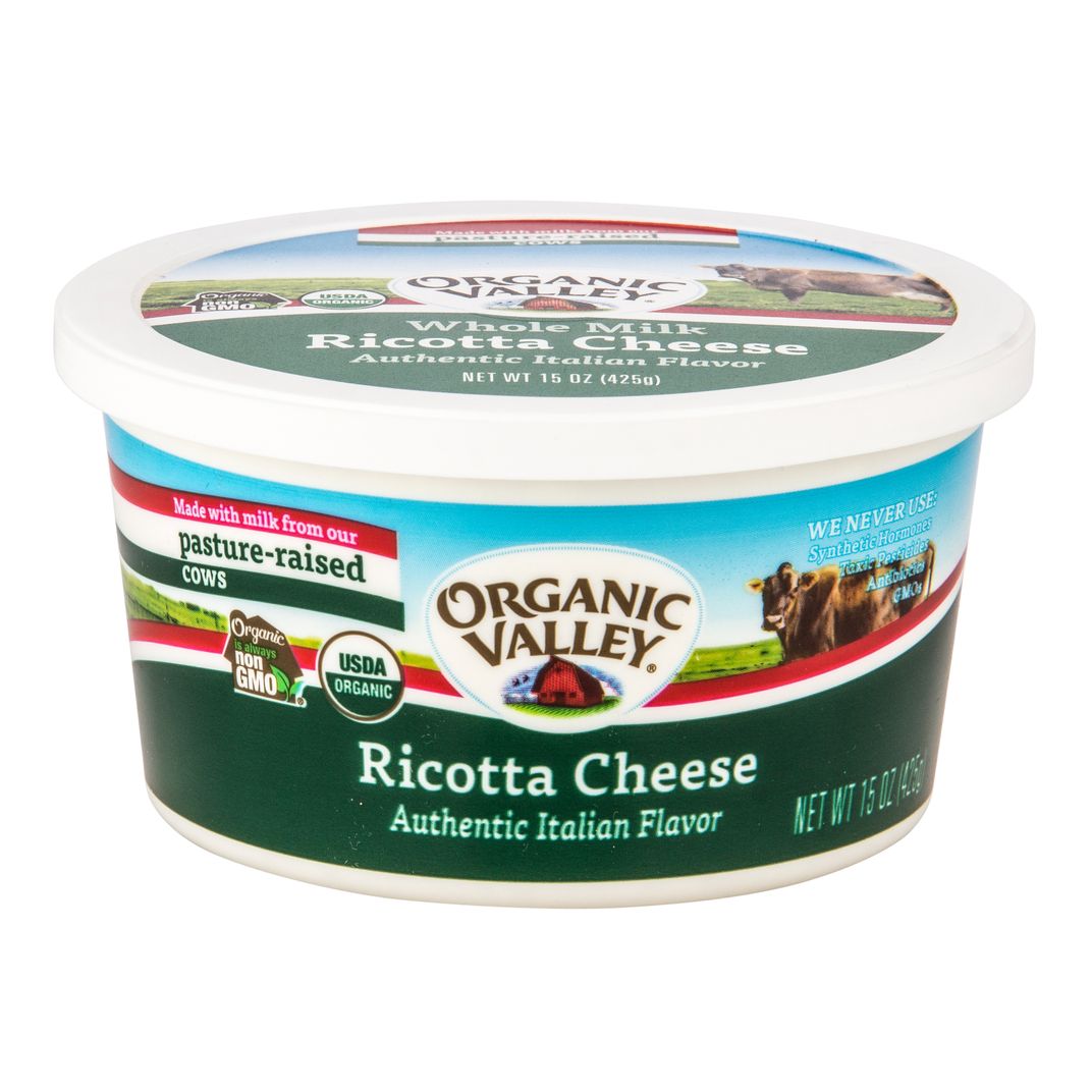 Organic Valley Ricotta Cheese, Tub, Organic Azure Standard