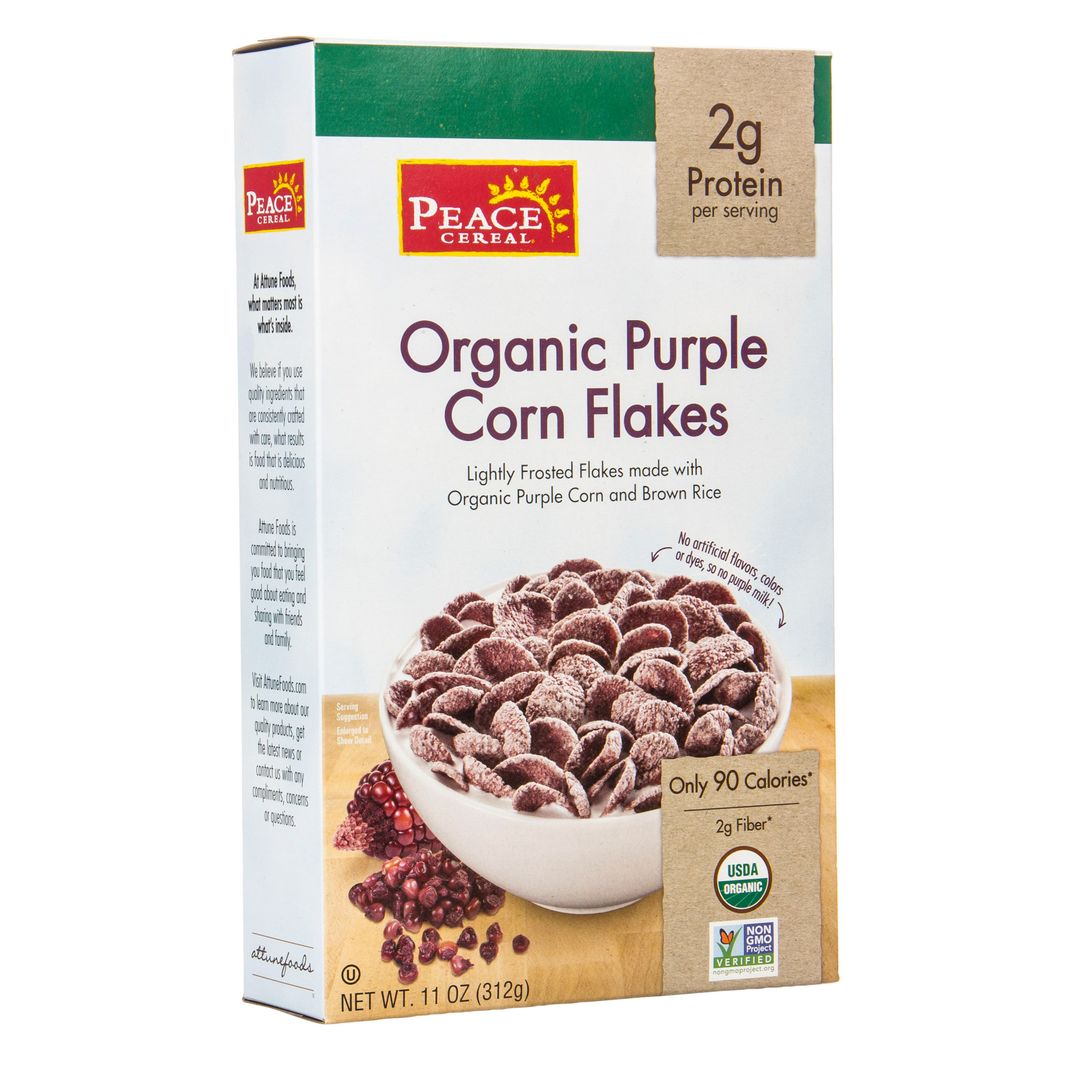Peace Cereal Purple Corn Flakes, Organic Azure Standard