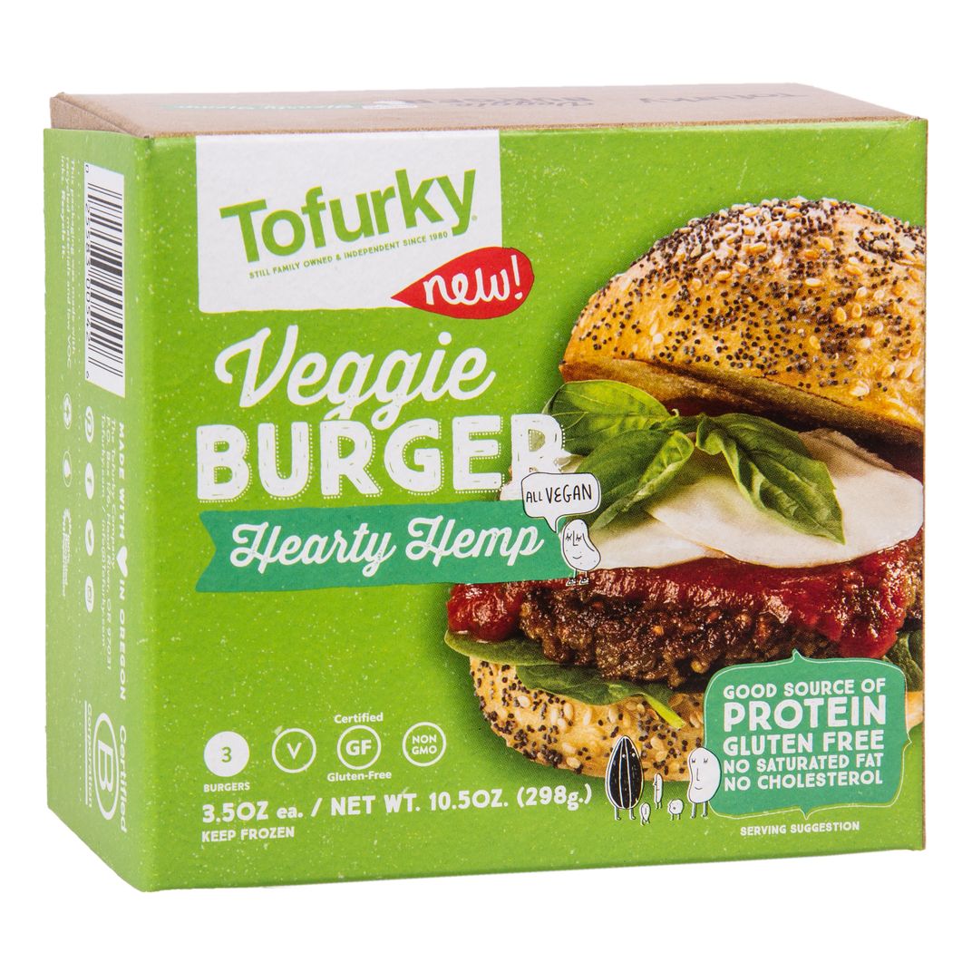 Tofurky Veggie Burger, Hearty Hemp, Frozen Azure Standard