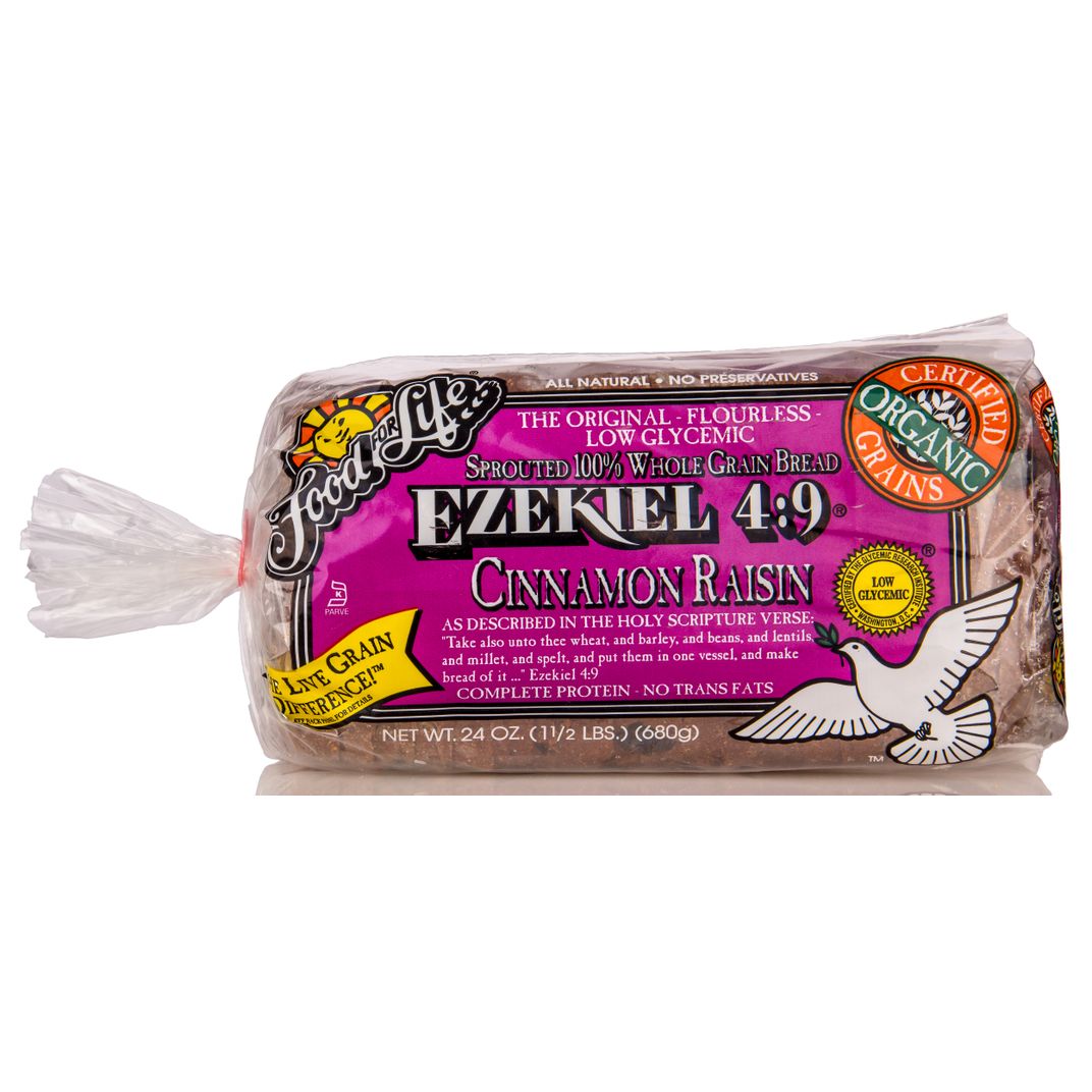 Food For Life Cinnamon Raisin Ezekiel Bread, Frozen, Organic Azure