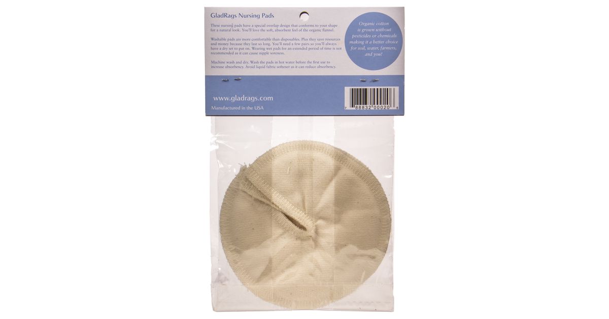 GladRags super-soft Organic 100% cotton Nursing Pads –