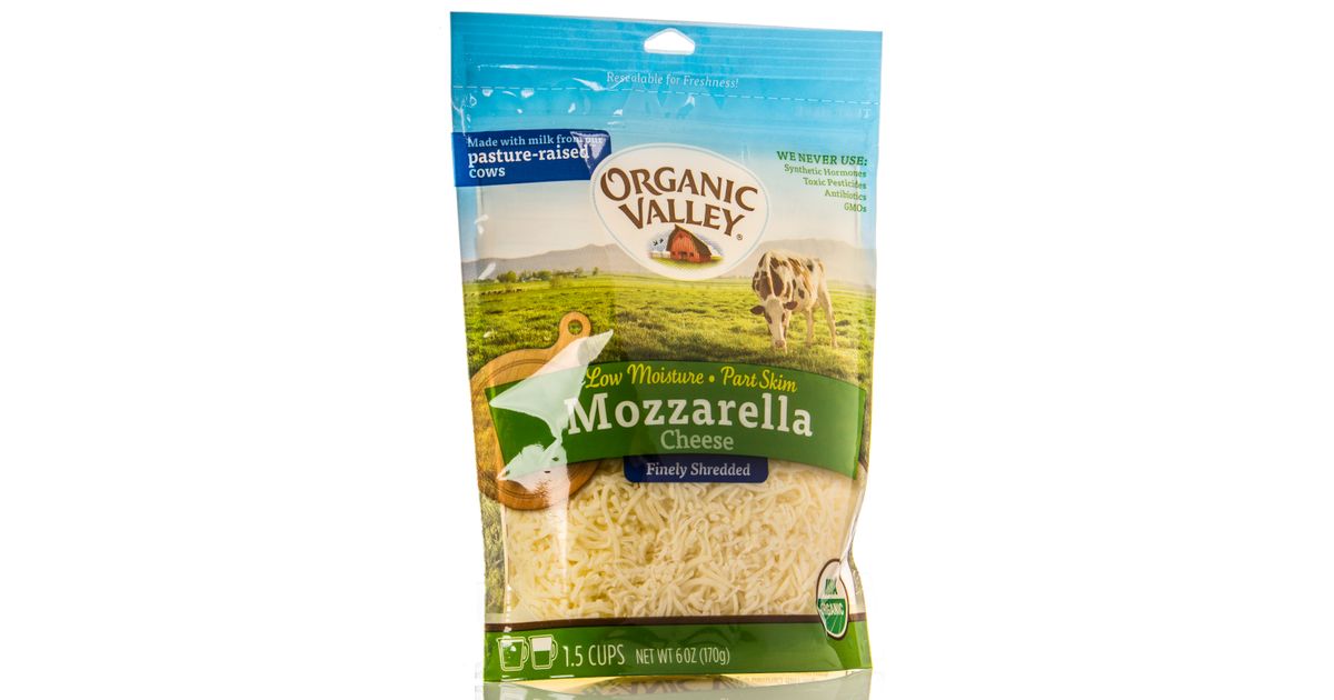 Organic Valley Mozzarella Cheese, Shredded, Organic - Azure Standard