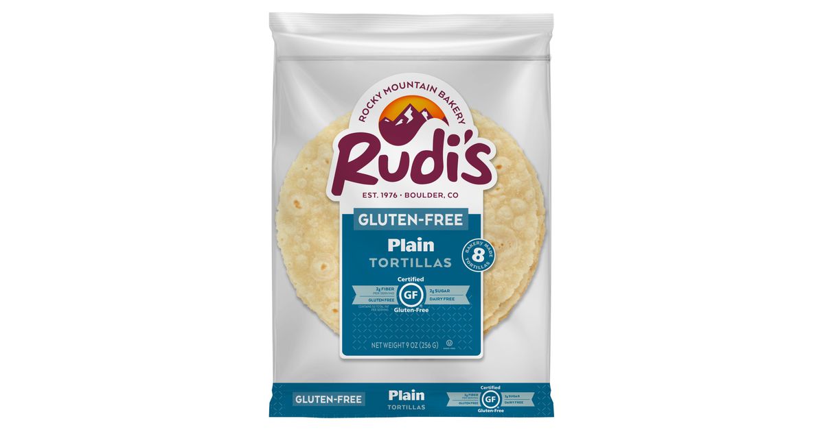 Rudi's Gluten Free Bakery Tortillas 8 inch Plain, Frozen, Gluten