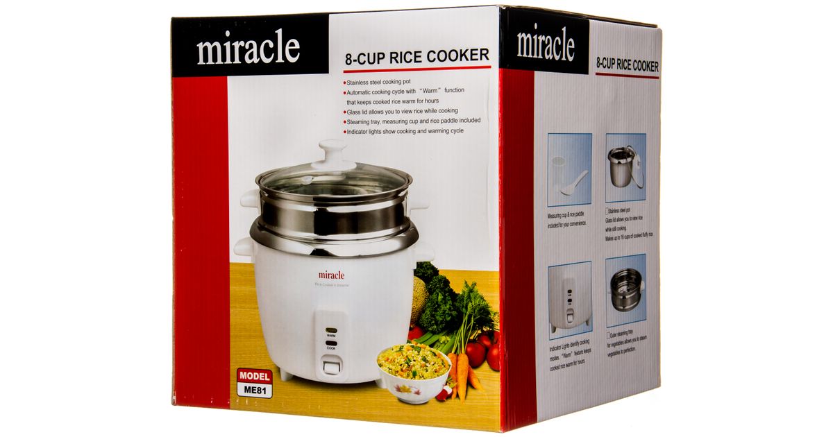 Miracle exclusives stainless steel rice cooker model me81 shop