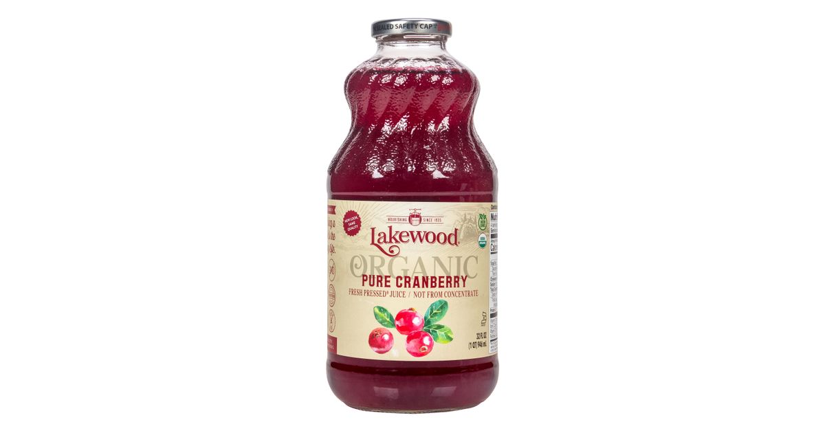 Lakewood Organic Juices Cranberry Juice, Pure, Organic - Azure