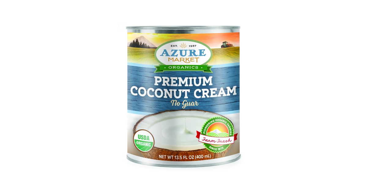 Azure Market Organics Coconut Cream, Premium, 20-22% Fat, No Guar