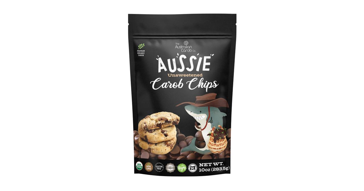 Carobou Aussie Carob Chips, Unsweetened, Organic Azure Standard