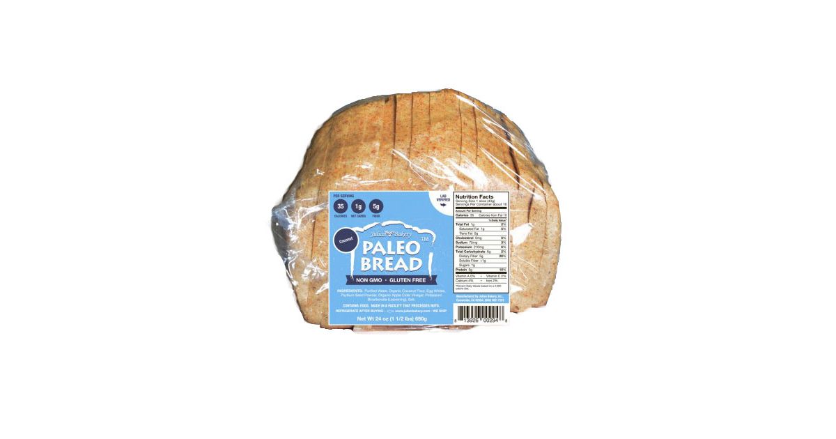 Julian Bakery Paleo, Coconut Bread, Frozen Azure Standard