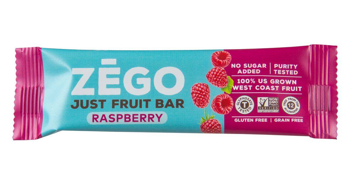 Zego Just Fruit Bar Raspberry Azure Standard