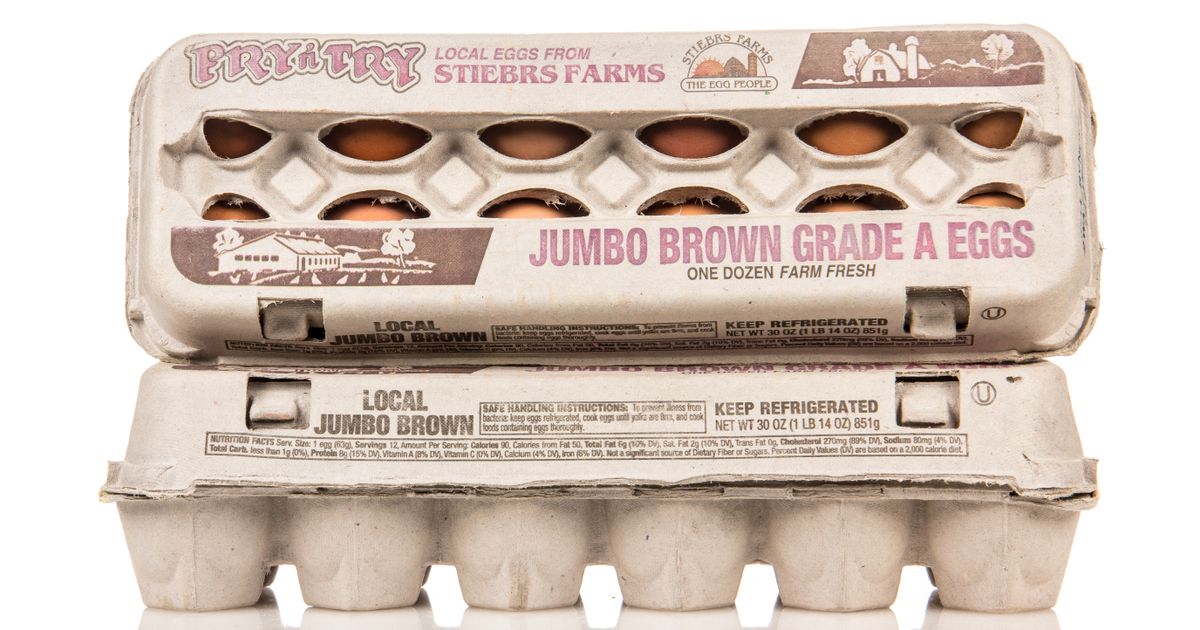 Stiebrs Farm Fresh Eggs Jumbo, Brown (in cartons) Azure Standard
