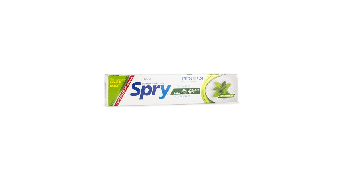 Spry Xylitol Toothpaste, Fluoride Free, Spearmint Azure Standard