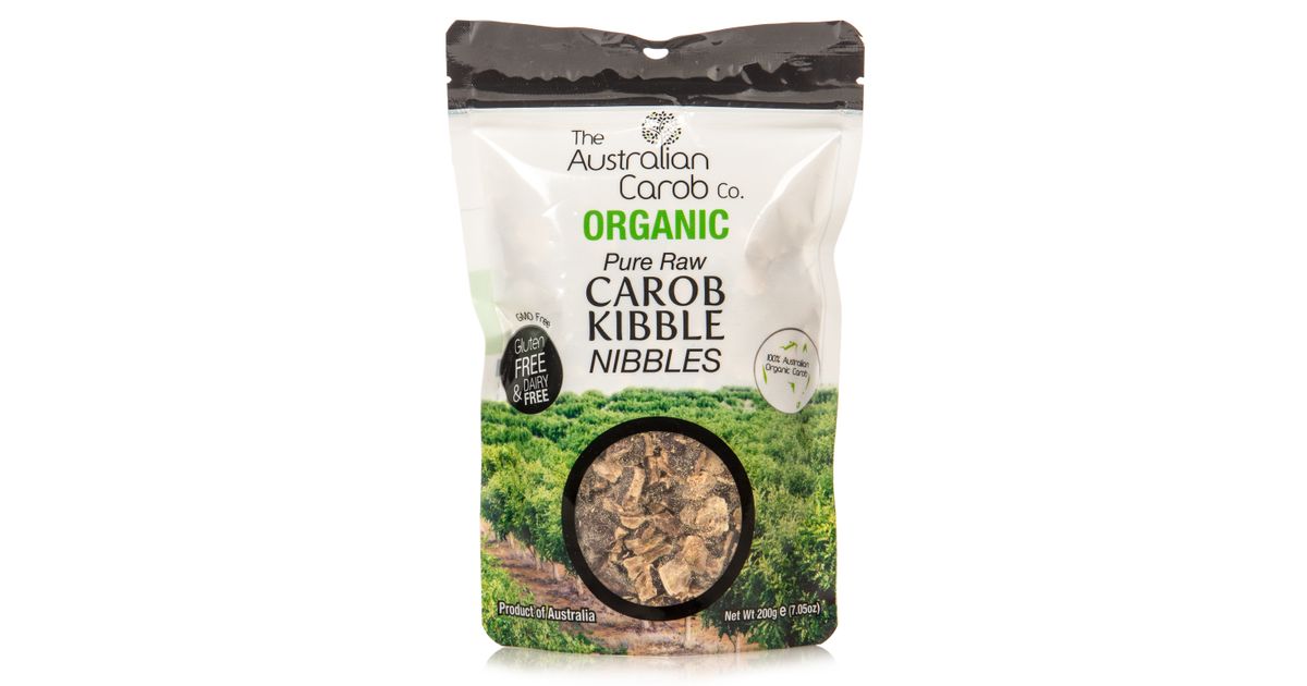 The Australian Carob Co. Pure Raw Carob Kibble Nibbles, Organic Azure