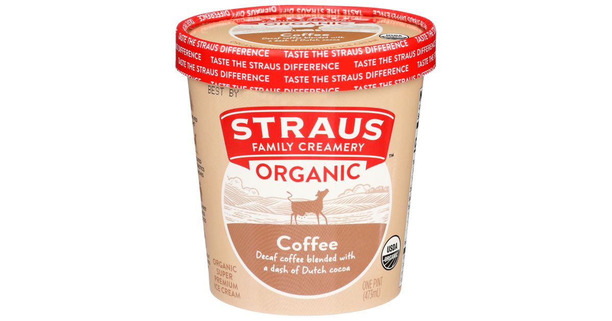 Straus Family Creamery Ice Cream, Coffee, Organic - Azure Standard