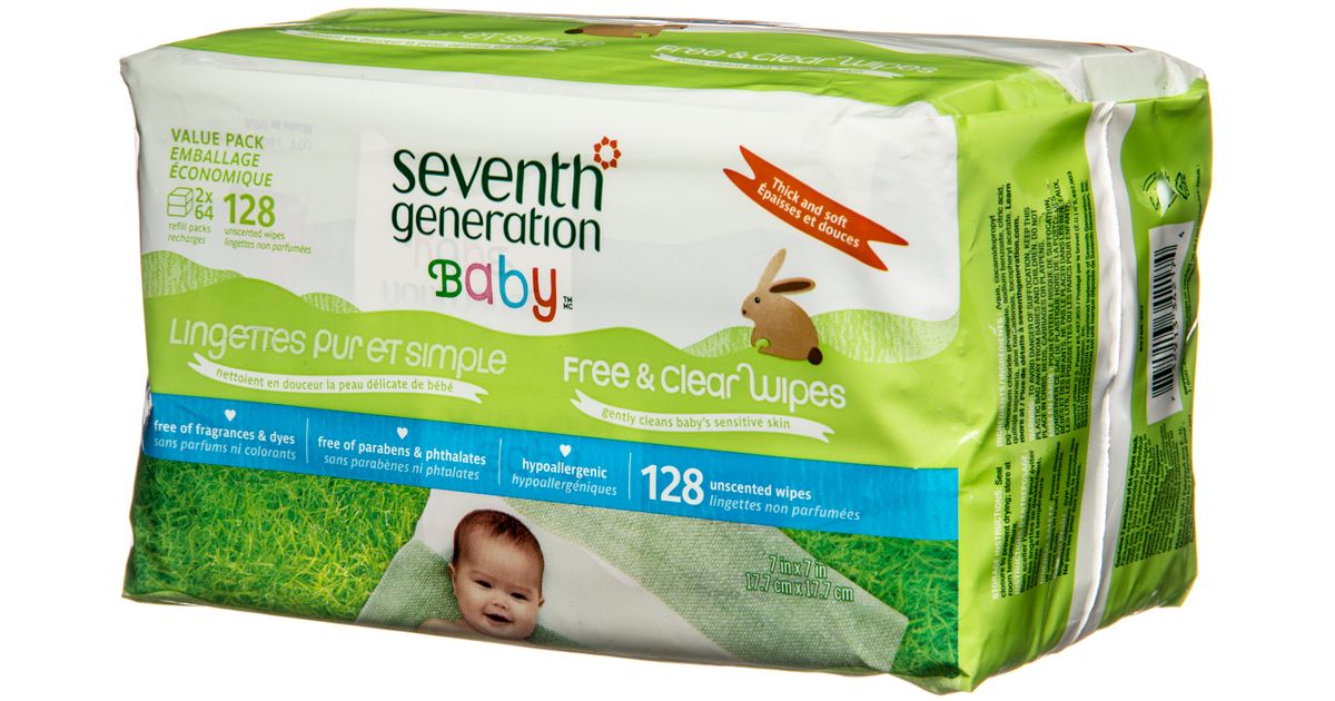 Seventh Generation Baby Wipes, Travel Refill Azure Standard