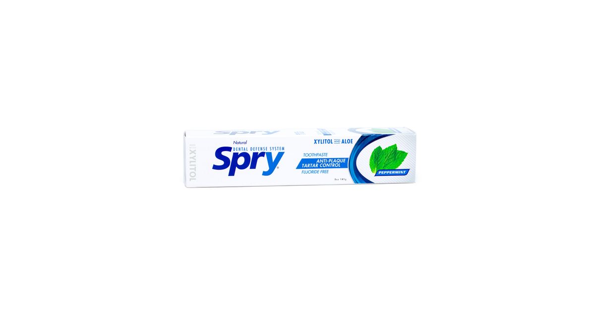 Spry Xylitol Toothpaste, Fluoride Free, Peppermint Azure Standard