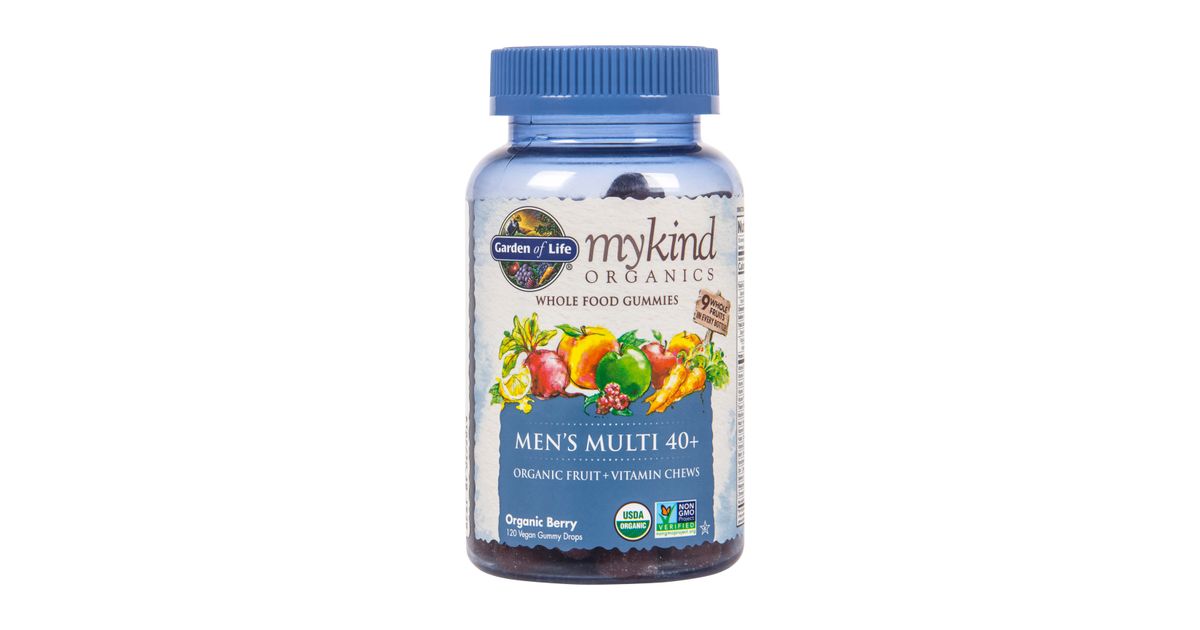 Garden of Life Mykind Men's Gummy, Multivitamin 40+, Berry, Organic