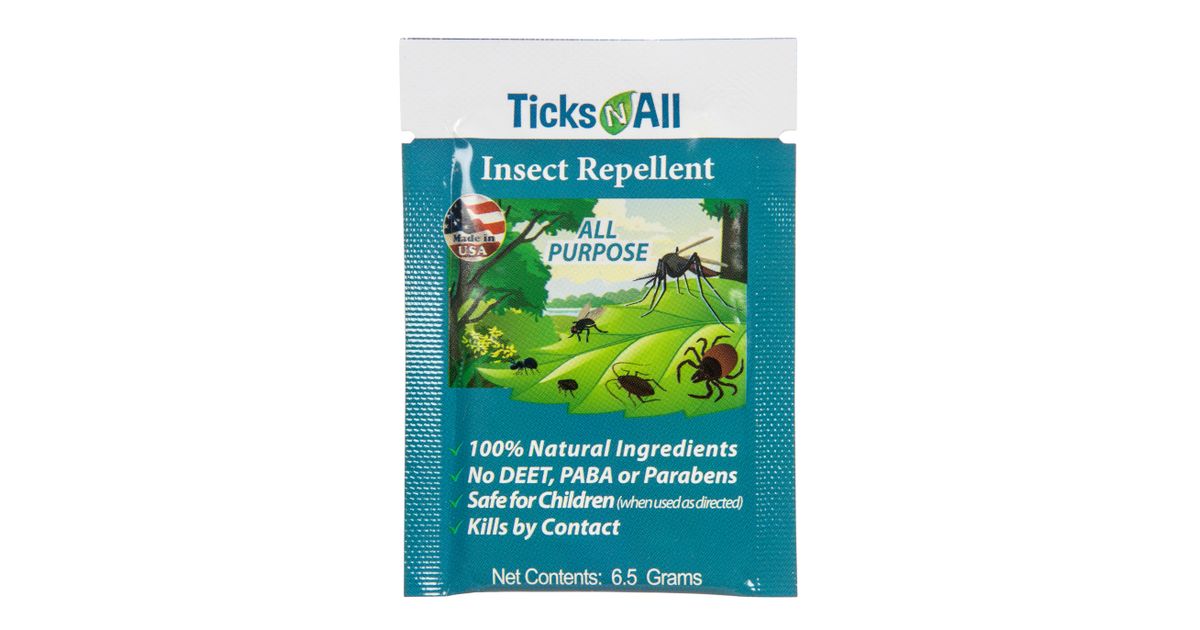 Ticks N All Insect Repellent Wipe, All Purpose Azure Standard