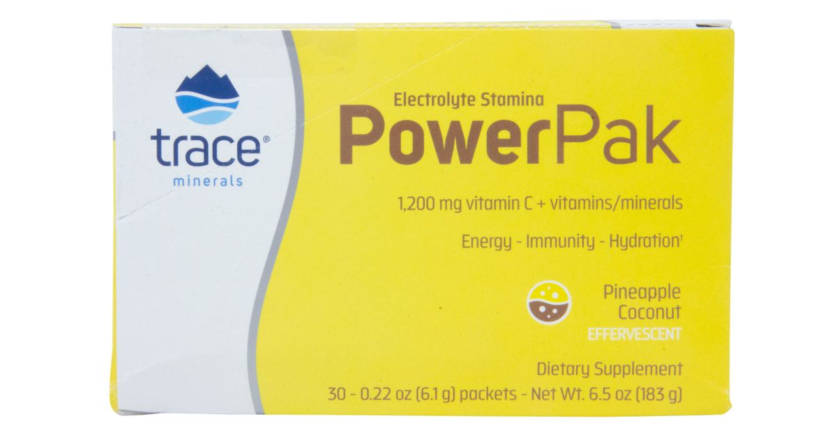 Trace Minerals Electrolyte Stamina Power Pak, Pineapple Coconut Azure
