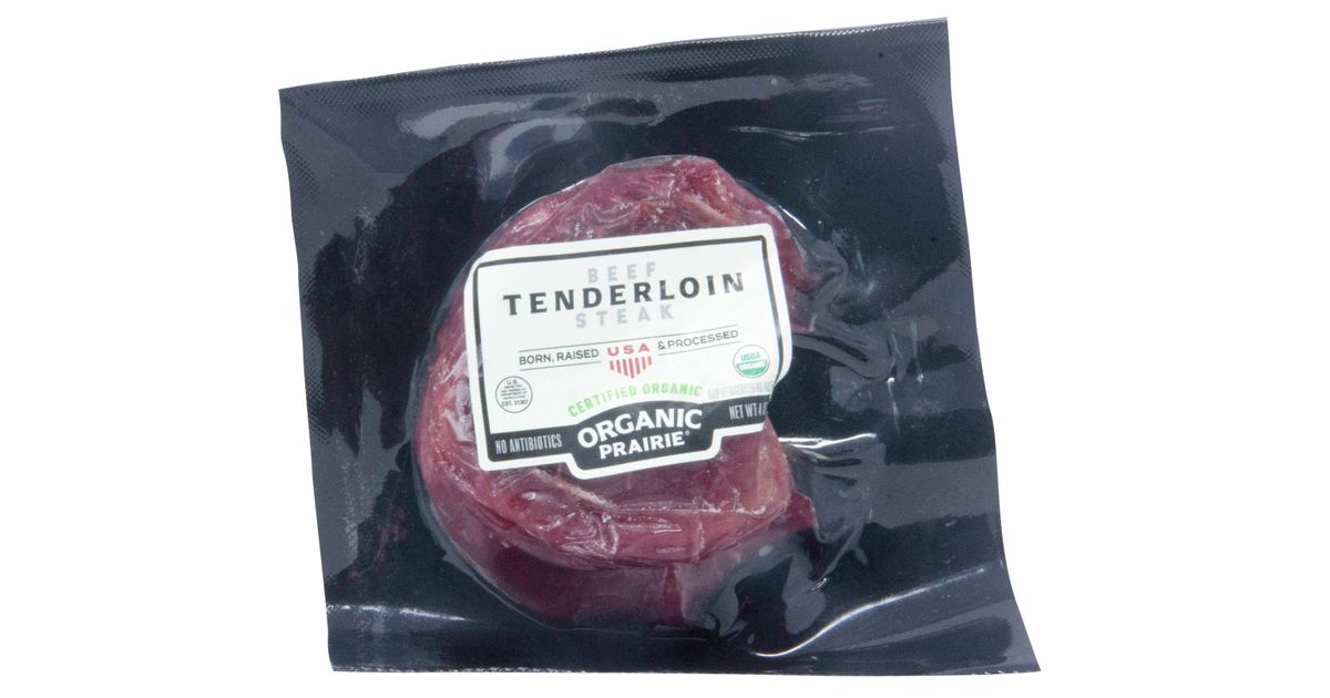 Organic Prairie Beef Tenderloin, Frozen, Organic Azure Standard