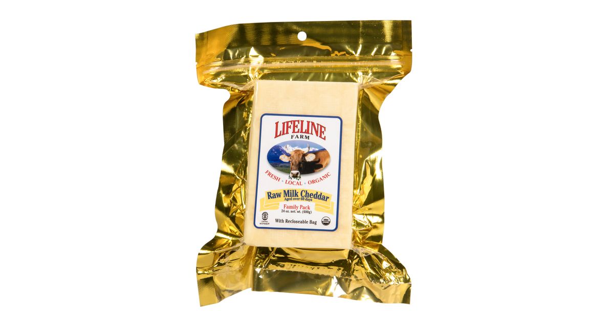Lifeline Cheddar Cheese, Raw Milk, Organic - Azure Standard