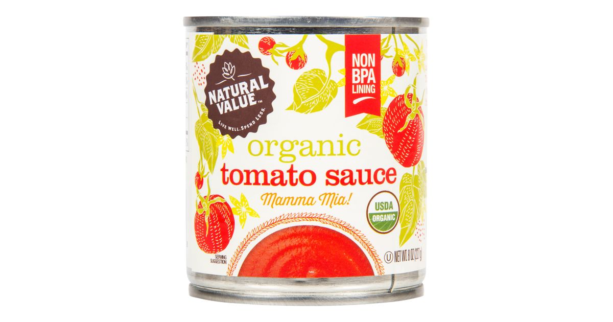 Natural Value Tomato Sauce, Organic Azure Standard