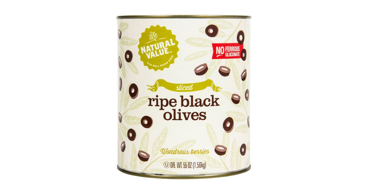 Natural Value Sliced Black Olives, 10 can Azure Standard